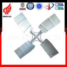 2800mm Diameter Aluminum Material Cooling Tower Fan The Cross Type With 4 Blades